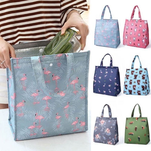 AM_ Women Ladies Girls Kids Portable Insulated Lunch Bag Box Picnic Tote Cooler